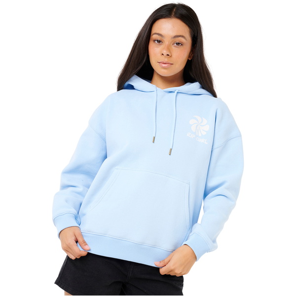 2025 Rip Curl Womens Shore Break Heritage Hoodie 0AKWFL - Light Blue